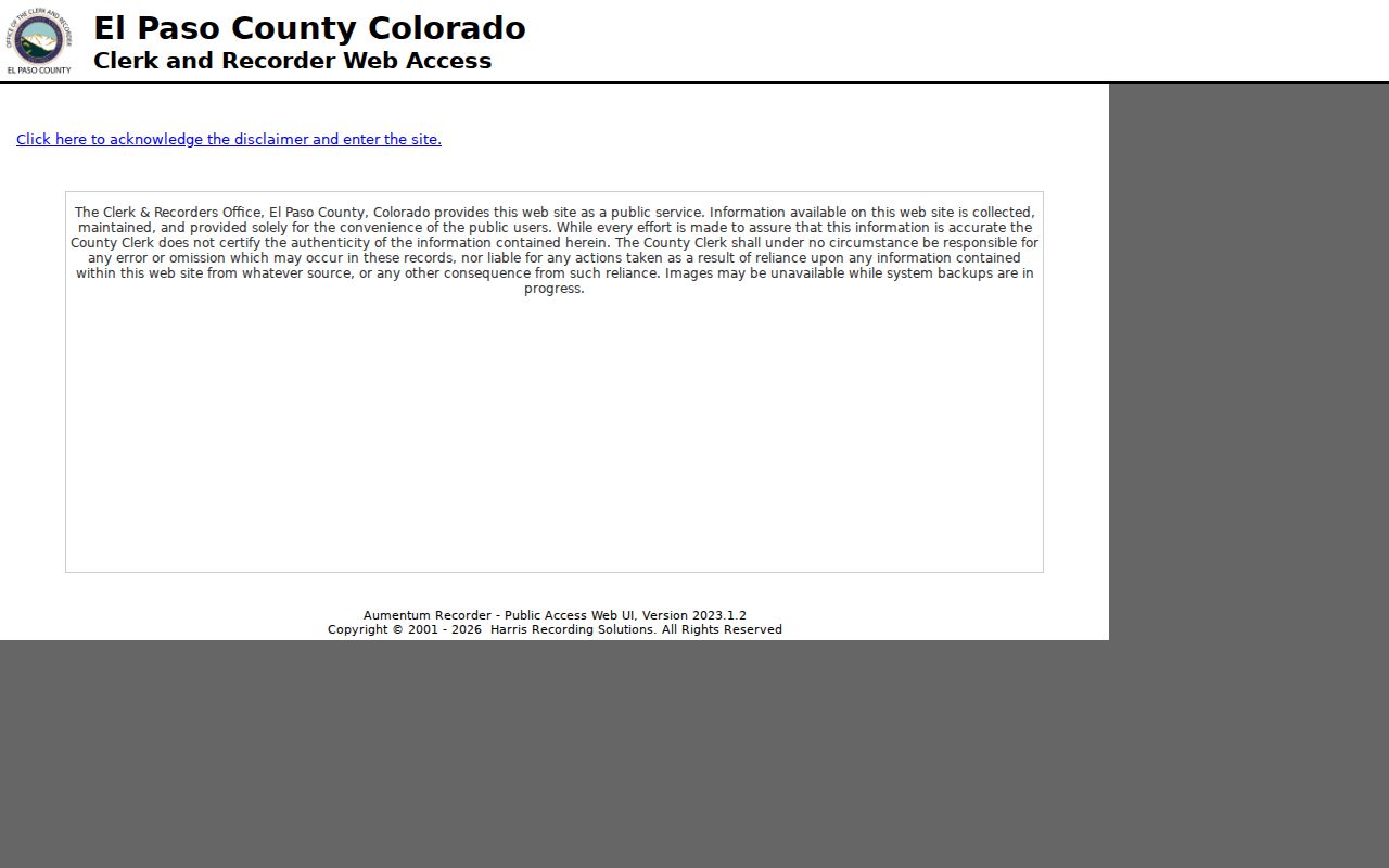 Fountain residents directory El Paso County deed index portal